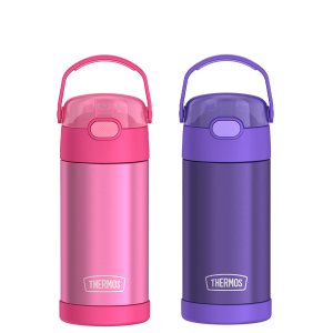 12oz FUNtainer Water Bottles Pink & Purple Bundle